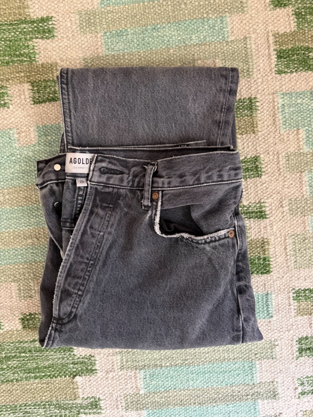 Agolde Charcoal High-Rise Jeans